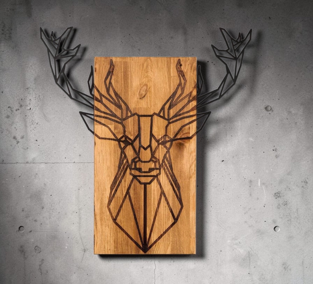 Deer Wood&Metal Wall Art